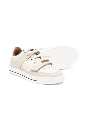 sneakers in pelle bianco FENDI KIDS | JMR476AOMNF1OP3